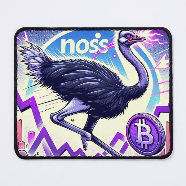 Item preview, $NOSS "Radiant Dash: Ostrich Unleashing Purple Lightning" designed and sold by zzz888.