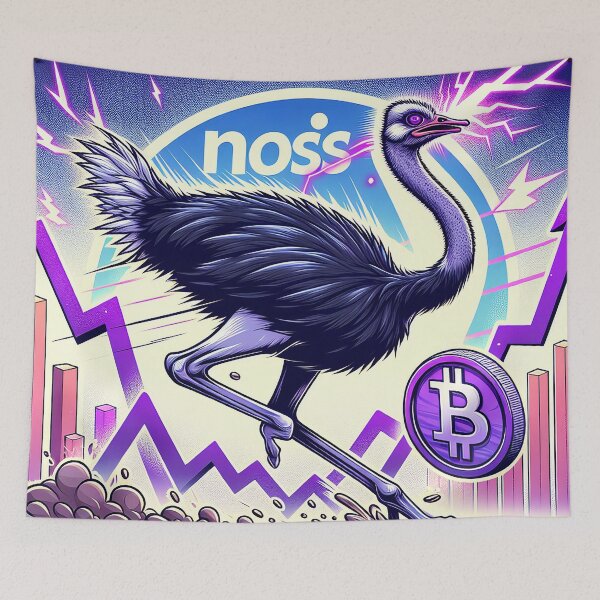 Item preview, $NOSS "Radiant Dash: Ostrich Unleashing Purple Lightning" designed and sold by zzz888.