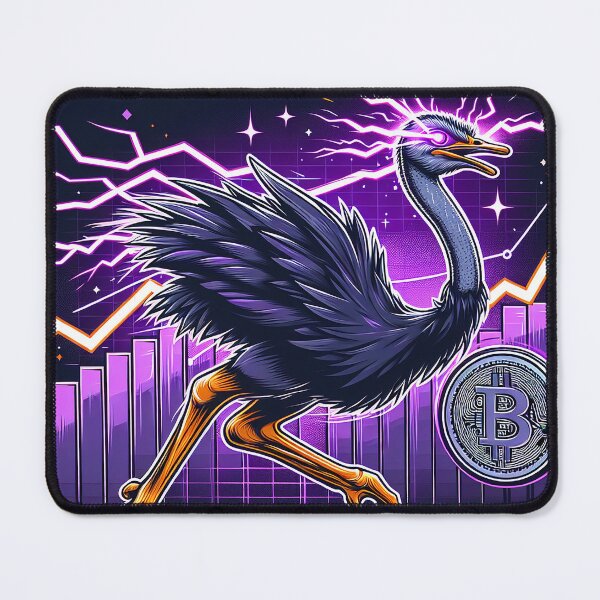 Item preview, $NOSS "Sprint of Elegance: Ostrich Unleashes Purple Lightning" designed and sold by zzz888.