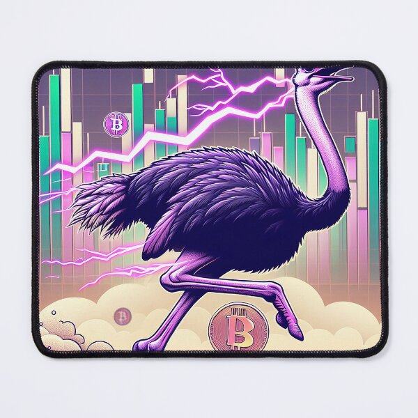 Item preview, $NOSS "Dynamic Luminescence: Ostrich Unleashing Purple Lightning" designed and sold by zzz888.