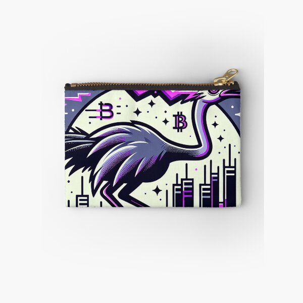 Item preview, $NOSS "Radiant Dash: Ostrich Unleashing Purple Lightning" designed and sold by zzz888.