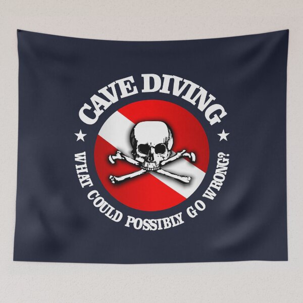 Item preview, Cave Diver (rd) designed and sold by curranmorgan.