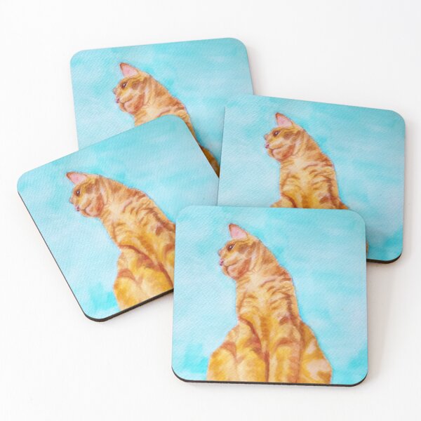 Item preview, Marmalade Cat by Jane B. in Watercolor designed and sold by SassE Art by Jane SissEsnacks.
