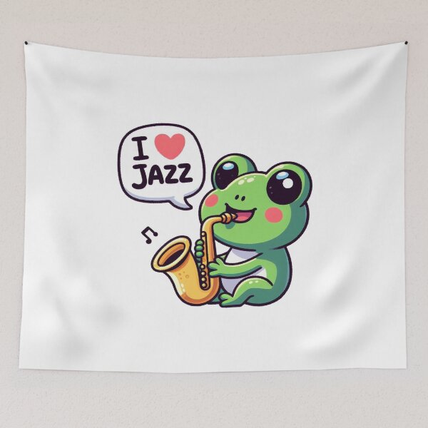 Item preview, Saxophonist Frog designed and sold by LemuellTrends.