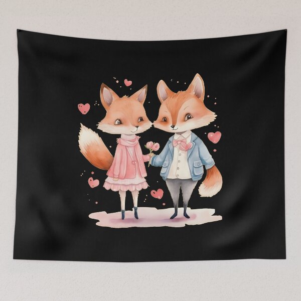Artikelvorschau, Fuchspaar entworfen und verkauft von FoxVibes.