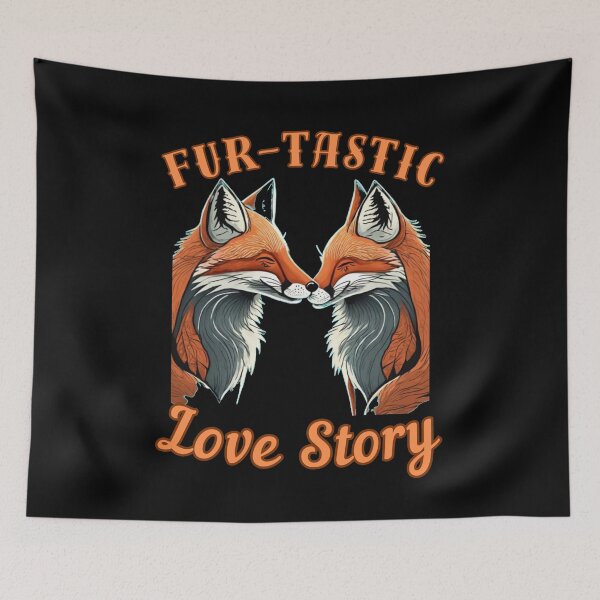 Item preview, Fur-tastic Love Story. fox watercolor designed and sold by FoxVibes.