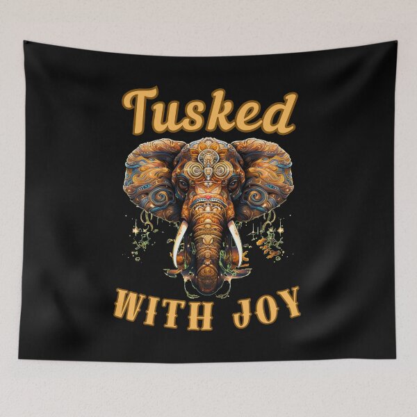Item preview, Tusked With Joy. funny elephant designed and sold by ElephantVibes.
