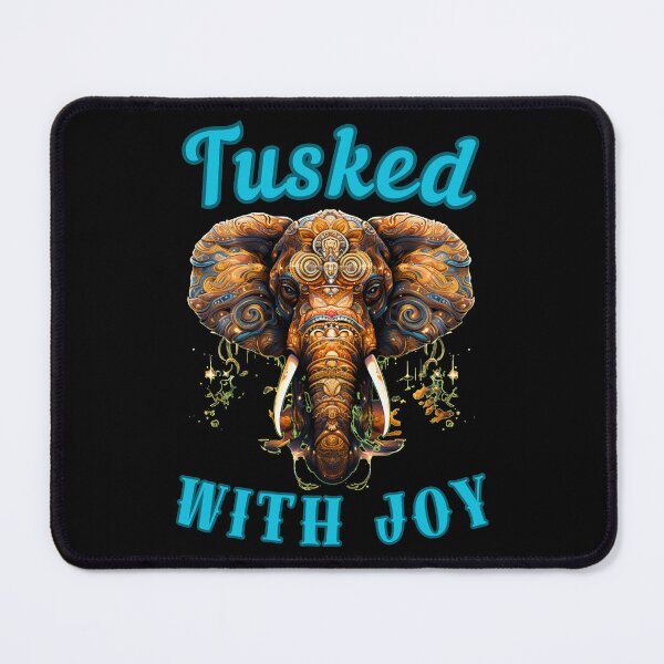 Item preview, Tusked With Joy. colorful elephant designed and sold by ElephantVibes.