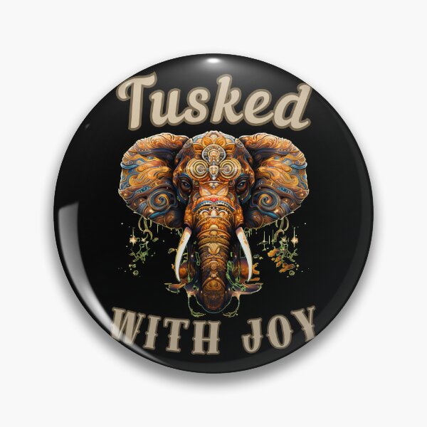 Item preview, Tusked With Joy. elephant face designed and sold by ElephantVibes.