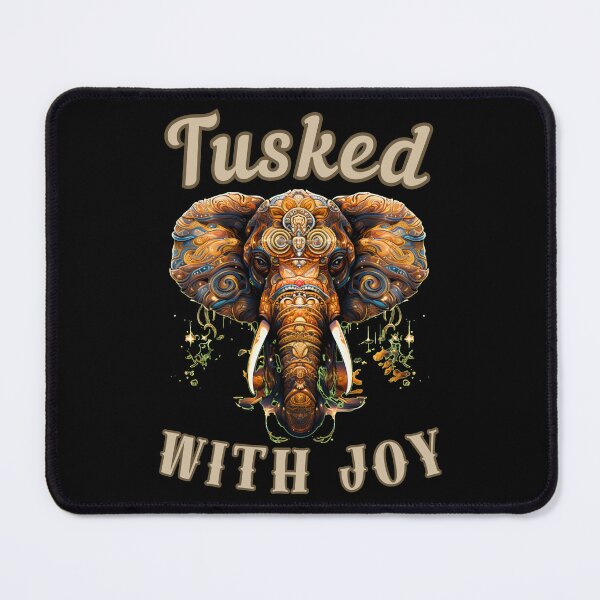 Item preview, Tusked With Joy. elephant face designed and sold by ElephantVibes.