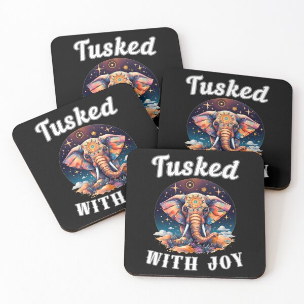 Item preview, Tusked With Joy. watercolor elephant designed and sold by ElephantVibes.