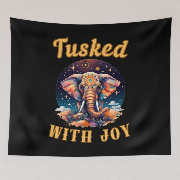 Item preview, Tusked With Joy. adorable elephant designed and sold by ElephantVibes.