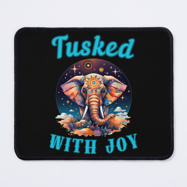 Item preview, Tusked With Joy. happy elephant designed and sold by ElephantVibes.