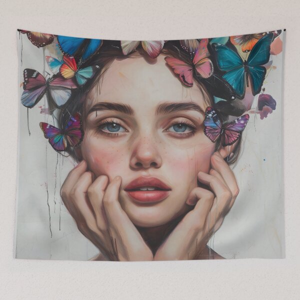 Item preview, Nature's Tiara: Enchanting Butterfly Portrait designed and sold by pooshda.