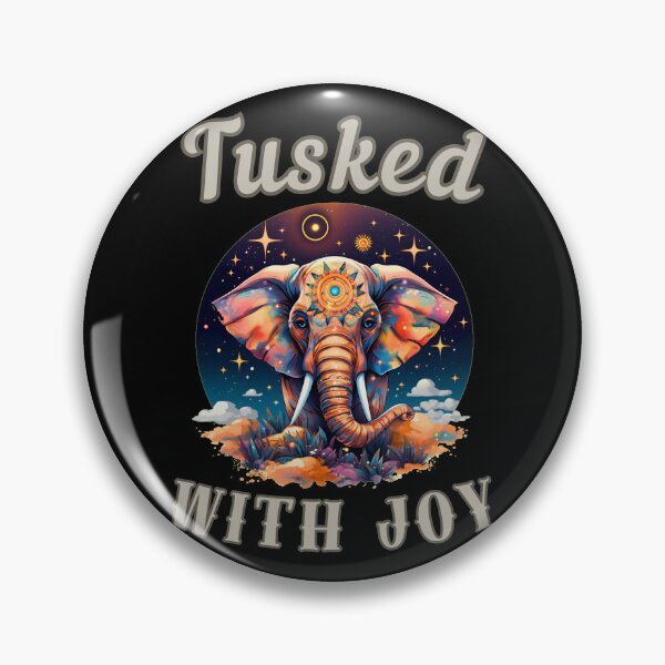 Item preview, Tusked With Joy. elephant quote designed and sold by ElephantVibes.