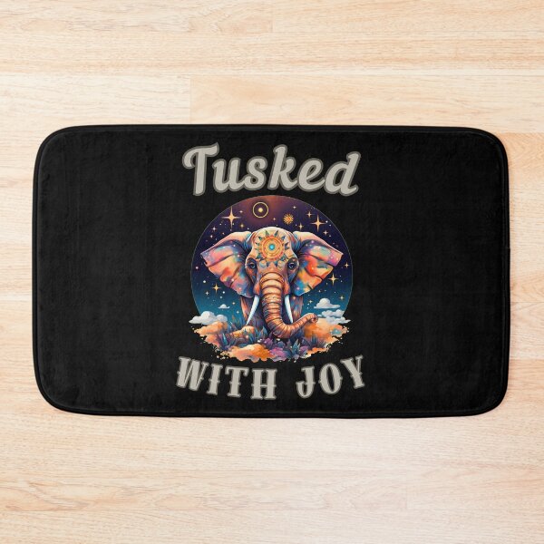 Item preview, Tusked With Joy. elephant quote designed and sold by ElephantVibes.