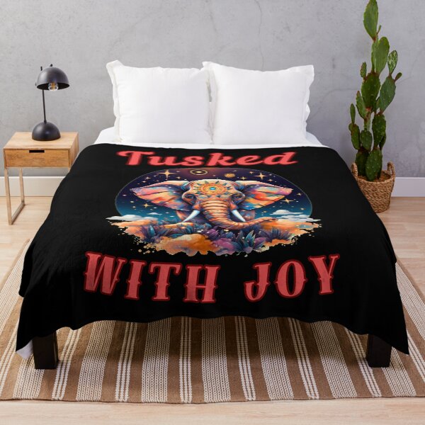 Item preview, Tusked With Joy. elephant saying designed and sold by ElephantVibes.