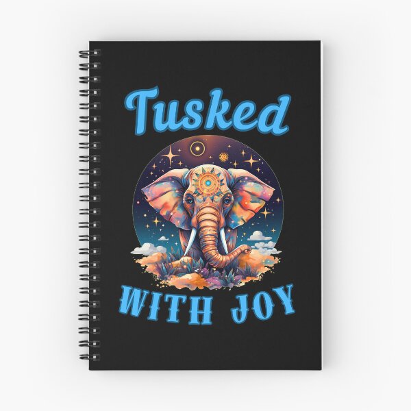 Item preview, Tusked With Joy elephant quote designed and sold by ElephantVibes.