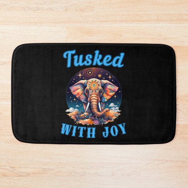 Item preview, Tusked With Joy elephant quote designed and sold by ElephantVibes.