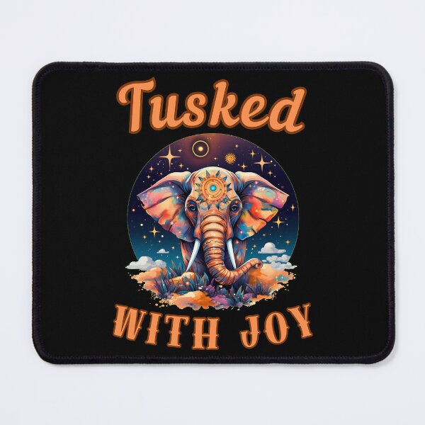 Item preview, Tusked With Joy Flower elephant designed and sold by ElephantVibes.