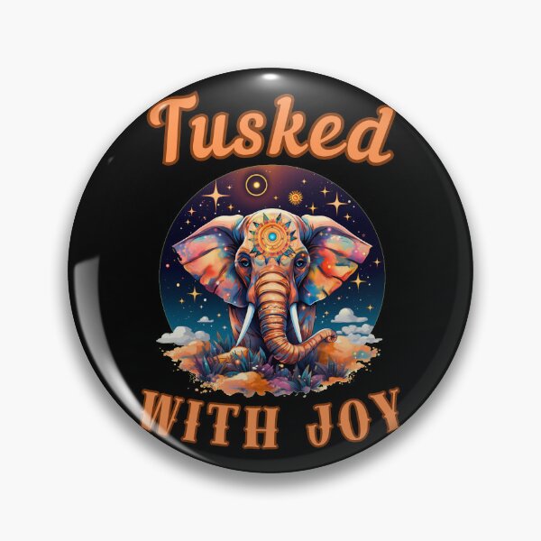 Item preview, Tusked With Joy Flower elephant designed and sold by ElephantVibes.