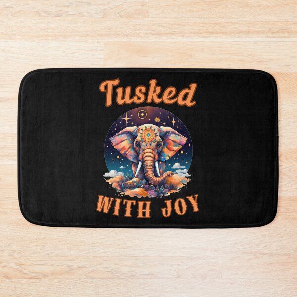 Item preview, Tusked With Joy Flower elephant designed and sold by ElephantVibes.