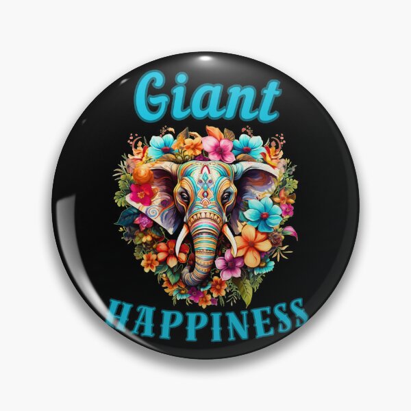 Item preview, Giant Happiness. colorful elephant designed and sold by ElephantVibes.