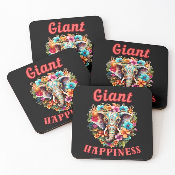 Item preview, Giant Happiness. elephant head designed and sold by ElephantVibes.