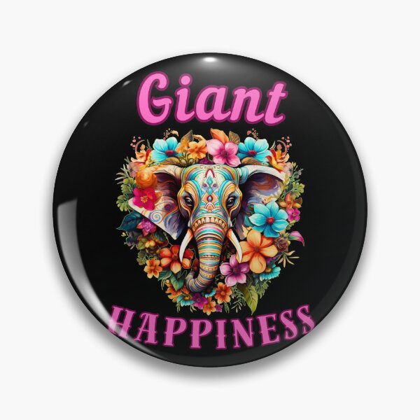 Item preview, Giant Happiness. elephant face designed and sold by ElephantVibes.