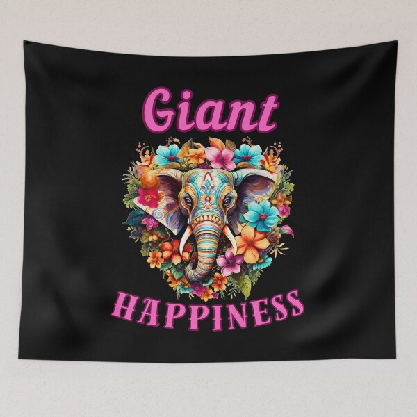 Item preview, Giant Happiness. elephant face designed and sold by ElephantVibes.