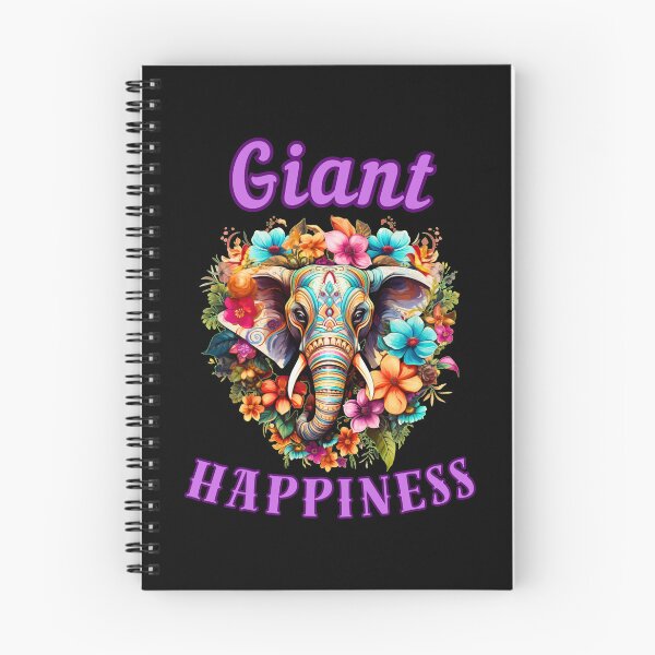 Item preview, Giant Happiness. elephant portrait designed and sold by ElephantVibes.