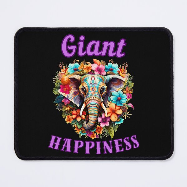 Item preview, Giant Happiness. elephant portrait designed and sold by ElephantVibes.