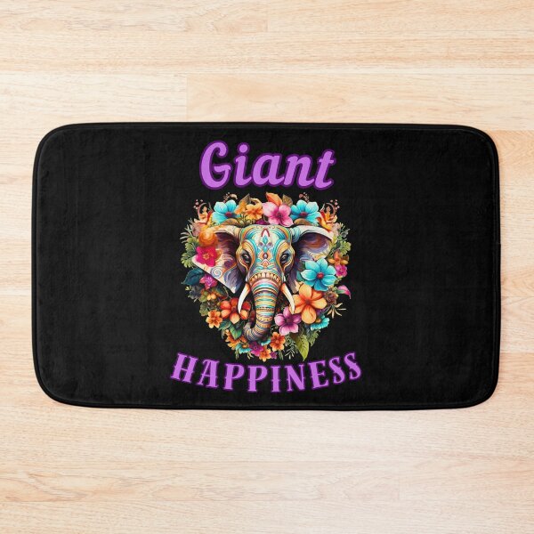 Item preview, Giant Happiness. elephant portrait designed and sold by ElephantVibes.