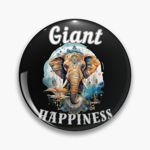 Item preview, Giant Happiness. watercolor elephant designed and sold by ElephantVibes.