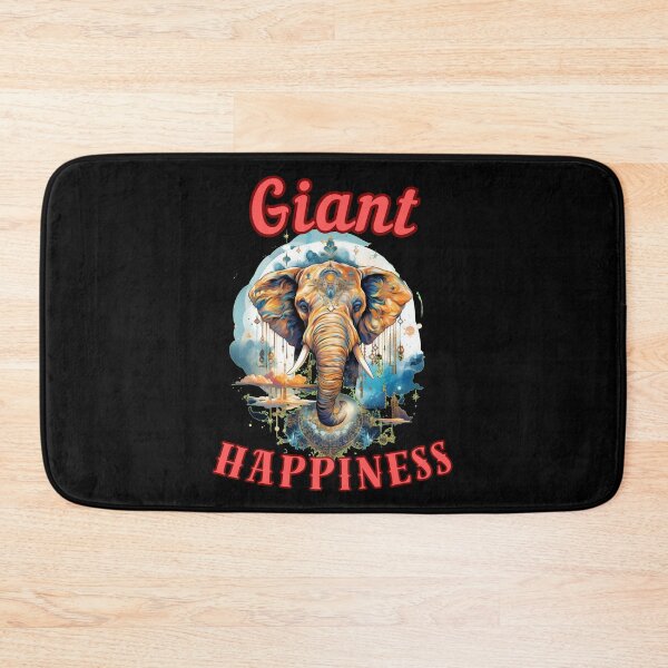 Item preview, Giant Happiness. elephant saying designed and sold by ElephantVibes.