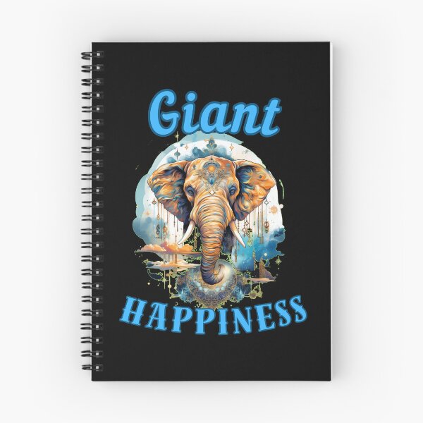 Item preview, Giant Happiness elephant quote designed and sold by ElephantVibes.