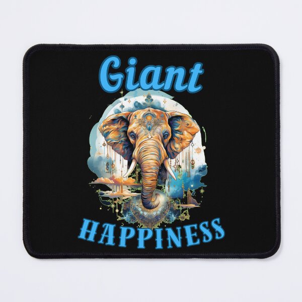 Item preview, Giant Happiness elephant quote designed and sold by ElephantVibes.