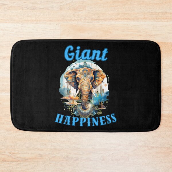 Item preview, Giant Happiness elephant quote designed and sold by ElephantVibes.