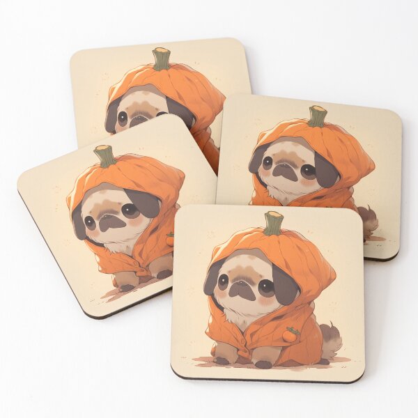 Item preview, Pug Wearing Pumpkin Costume designed and sold by Evanssdas.