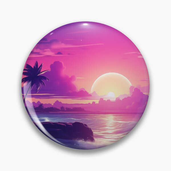 Item preview, Tropical Twilight Tapestry: Synthwave Serenity designed and sold by Mullet Monkey.