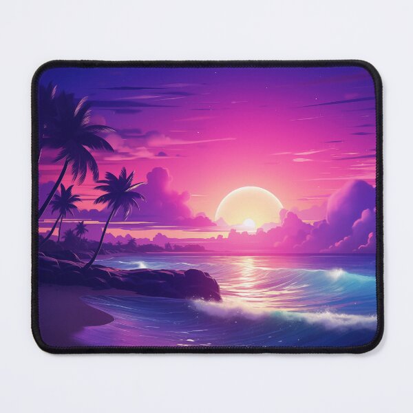 Item preview, Tropical Twilight Tapestry: Synthwave Serenity designed and sold by Mullet Monkey.