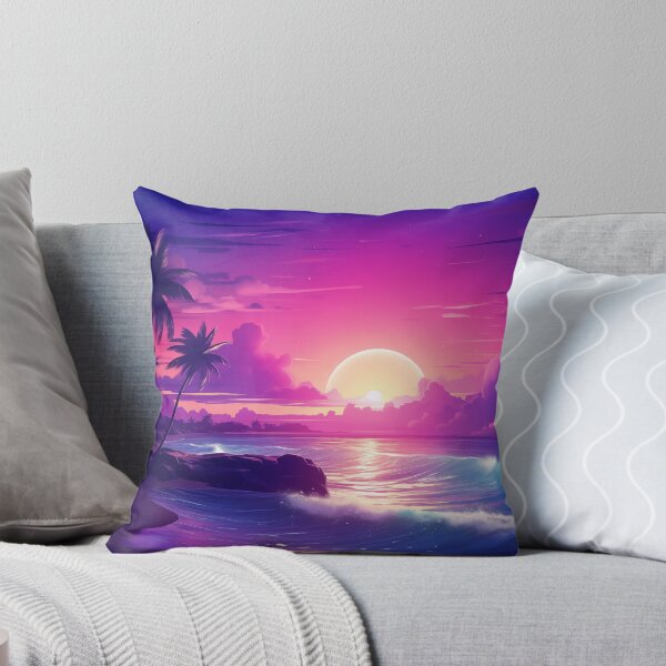 Item preview, Tropical Twilight Tapestry: Synthwave Serenity designed and sold by Mullet Monkey.
