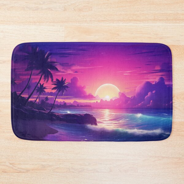 Item preview, Tropical Twilight Tapestry: Synthwave Serenity designed and sold by Mullet Monkey.