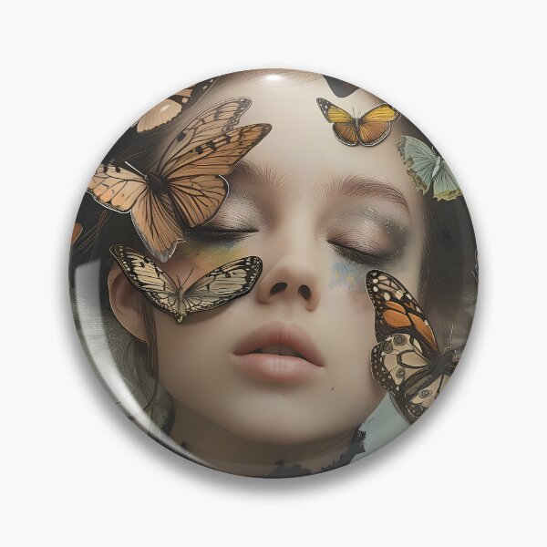 Item preview, Whispering Wings: Ethereal Butterfly Portrait designed and sold by pooshda.
