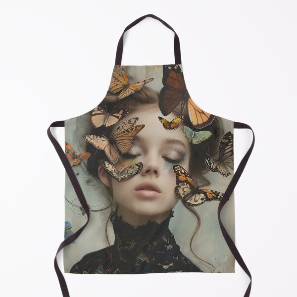 Item preview, Whispering Wings: Ethereal Butterfly Portrait designed and sold by pooshda.