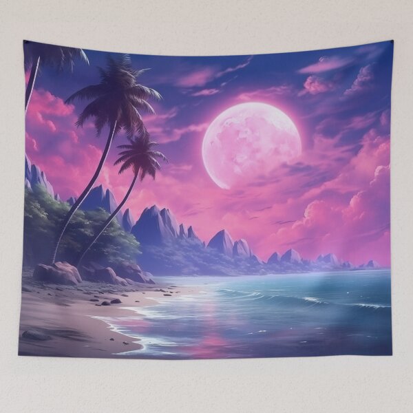 Item preview, Lush Neon Oasis: Ethereal Tropic Dreamscape designed and sold by Mullet Monkey.