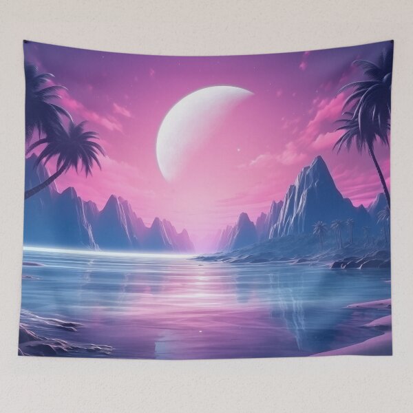 Item preview, Vibrant Synthwave Horizons: Tropical Luminosity designed and sold by Mullet Monkey.