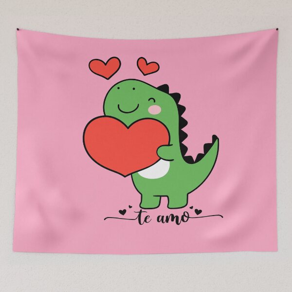 Item preview, Dinosaur with heart valentine day  designed and sold by Artistusha.