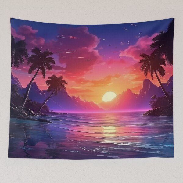 Item preview, Tropical Euphoria: Neon Sunset Harmony designed and sold by Mullet Monkey.