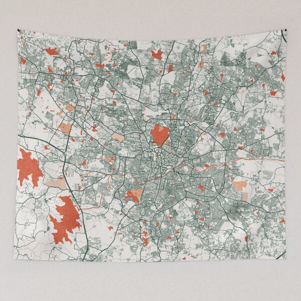 Item preview, Hyderabad City Map of Telangana, India  - Bohemian designed and sold by deMAP.